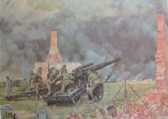 Artillery firing on Warsaw