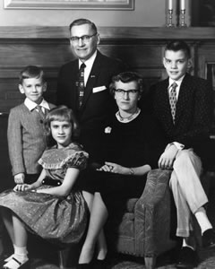 William and Angeline Spoelhof with children Pete, Elsa and Bob (from left) in a family portrait from about 1956.