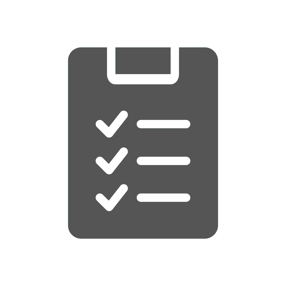 Checklist on a clipboard icon
